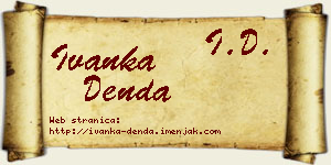 Ivanka Denda vizit kartica